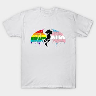 Gay + Trans Pride Dragon T-Shirt